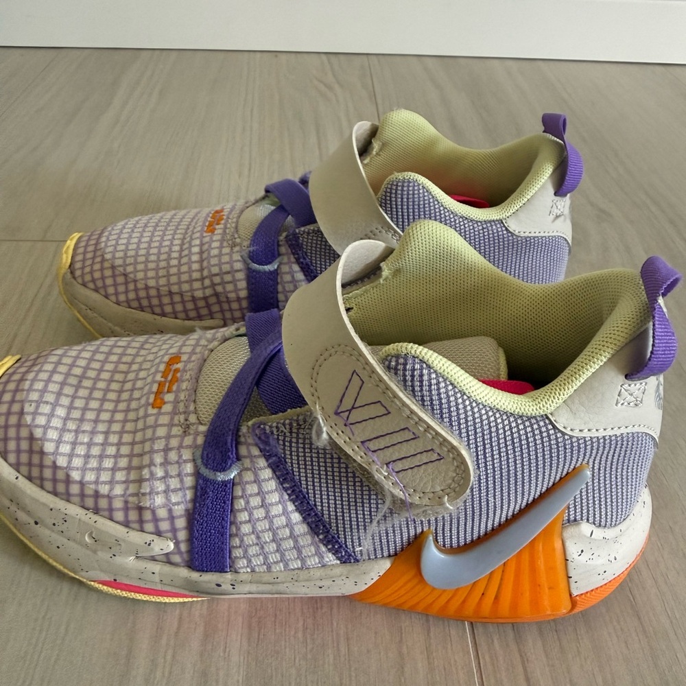 Nike Kids Lavender, Yellow and Orange Strap Sneakers